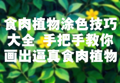 食肉植物涂色技巧大全 手把手教你画出逼真食肉植物